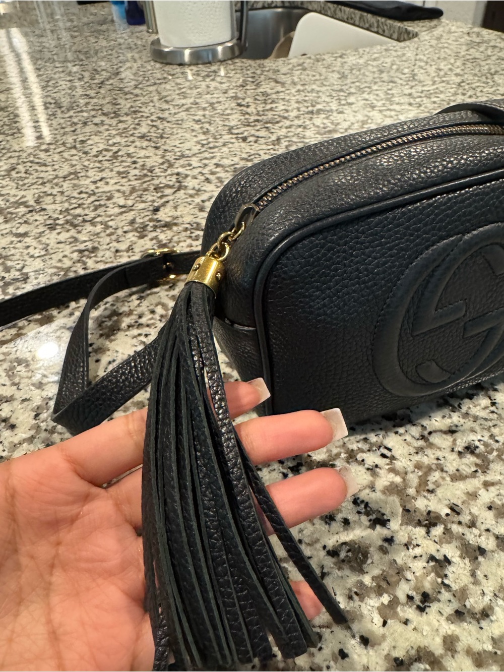 Gucci Black Soho Disco Leather Crossbody with Interlocking GG - Picture 5 of 13